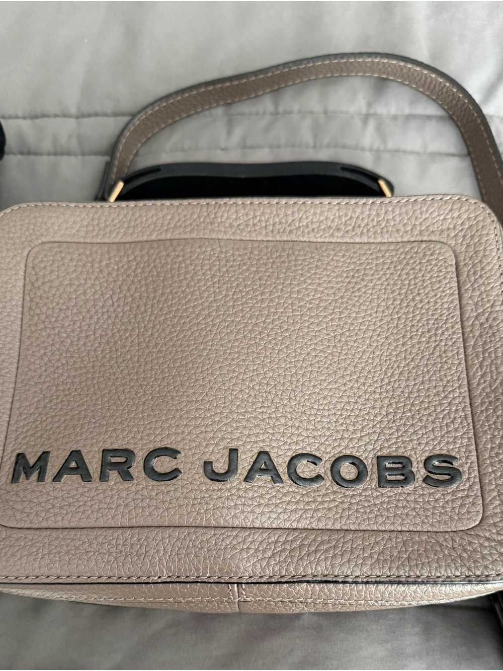 Marc Jacobs Pebbled Leather Satchel in Taupe-Blush